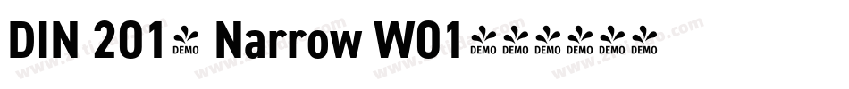 DIN 2014 Narrow W01字体转换